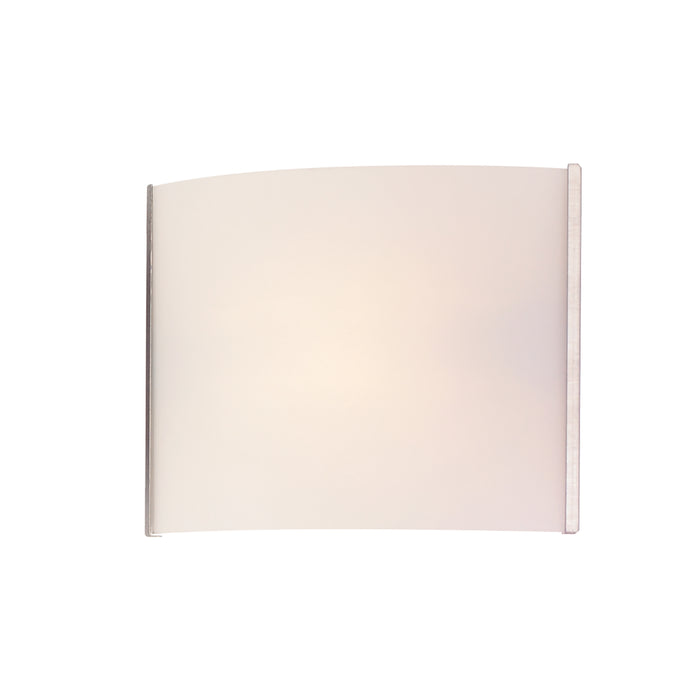 Pannelli 8'' Wide 1-Light Vanity Light - Stainless Steel with Hand-Formed White Opal Glass