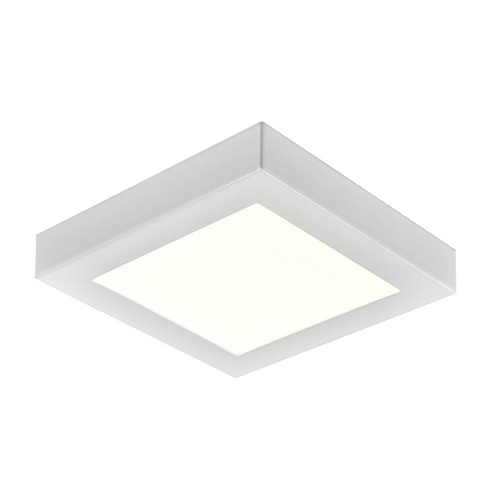 Titan 6'' Wide Integrated LED Square Flush Mount - White