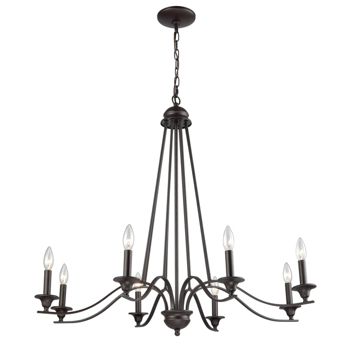 Farmington 36'' Wide 8-Light Chandelier - Oil Rubbed Bronze