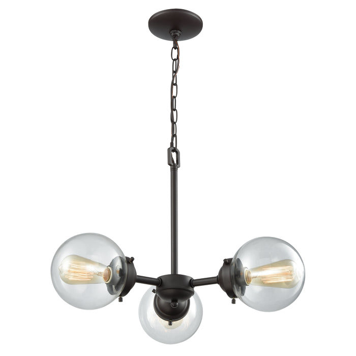 Beckett 22'' Wide 3-Light Chandelier - Oil Rubbed Bronze