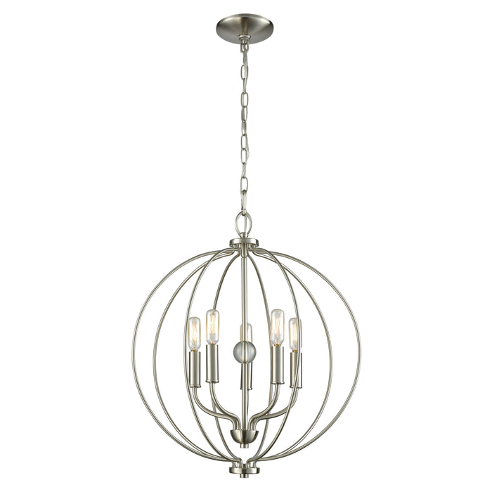 Williamsport 19'' Wide 5-Light Chandelier - Brushed Nickel