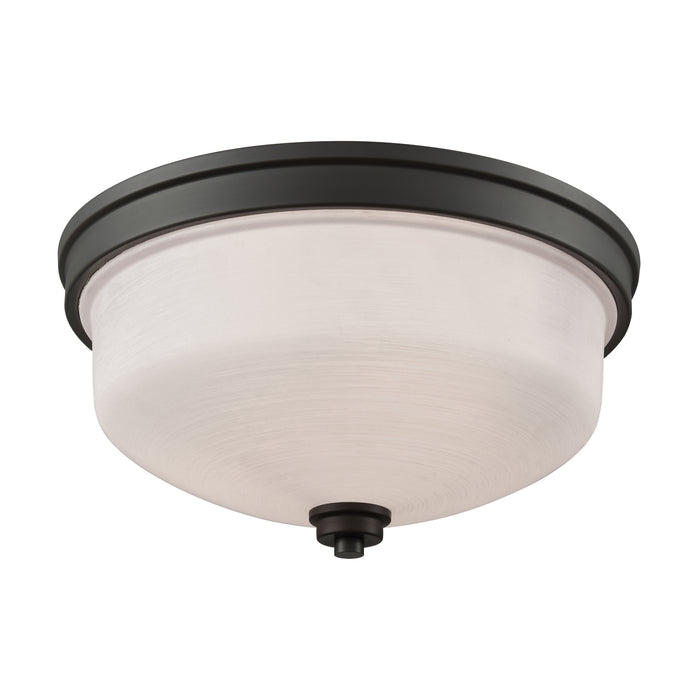 Casual Mission 13'' Wide 3-Light Flush Mount - Oil Rubbed Bronze