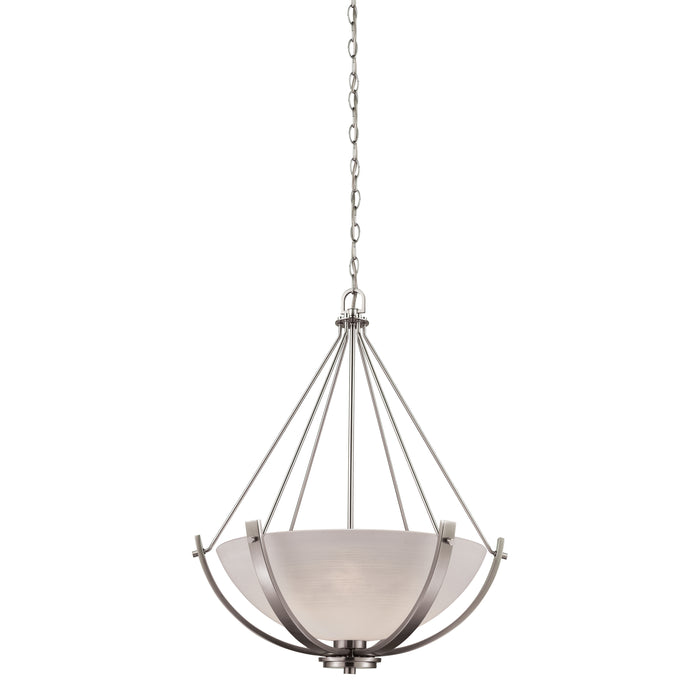 Casual Mission 21'' Wide 3-Light Chandelier - Brushed Nickel