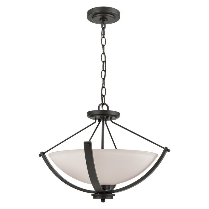 Casual Mission 20'' Wide 3-Light Semi Flush Mount - Oil Rubbed Bronze