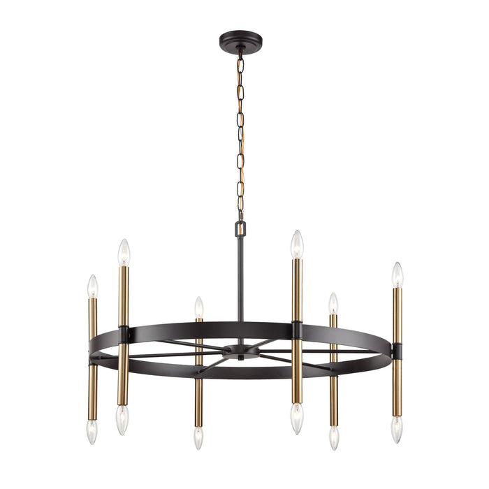 Notre Dame 12-Light Chandelier in Oil Rubbed Bronze, Gold