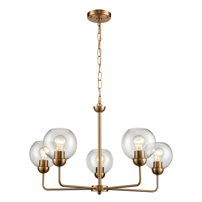 Astoria 28'' Wide 5-Light Chandelier - Satin Gold