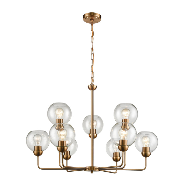 Astoria 32'' Wide 9-Light Chandelier - Satin Gold