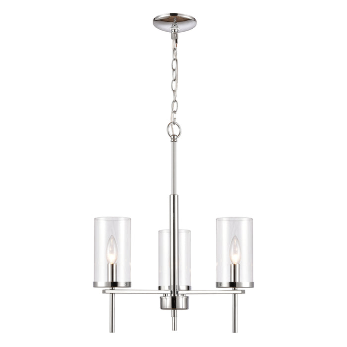 Oakland 19'' Wide 3-Light Chandelier - Chrome