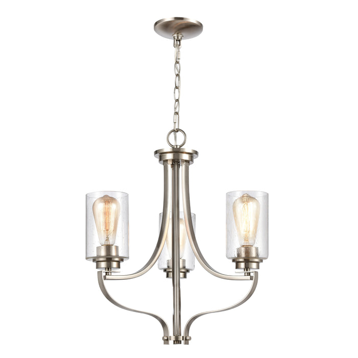 Market Square 19'' Wide 3-Light Chandelier - Brushed Nickel