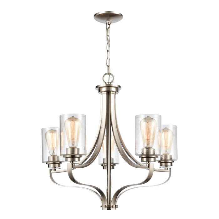 Market Square 24'' Wide 5-Light Chandelier - Brushed Nickel