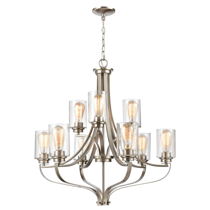 Market Square 29'' Wide 9-Light Chandelier - Brushed Nickel