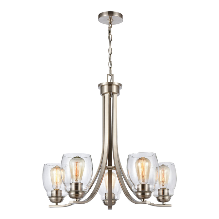 Calistoga 25'' Wide 5-Light Chandelier - Brushed Nickel