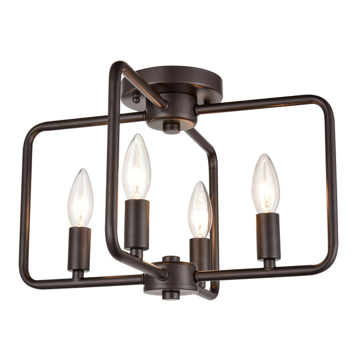 Park Slope 15'' Wide 4-Light Flush Mount - Oil Rubbed Bronze