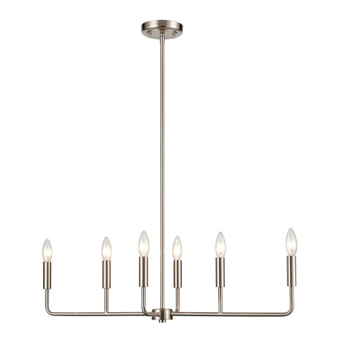 Park Slope 31'' Wide 6-Light Chandelier - Brushed Nickel