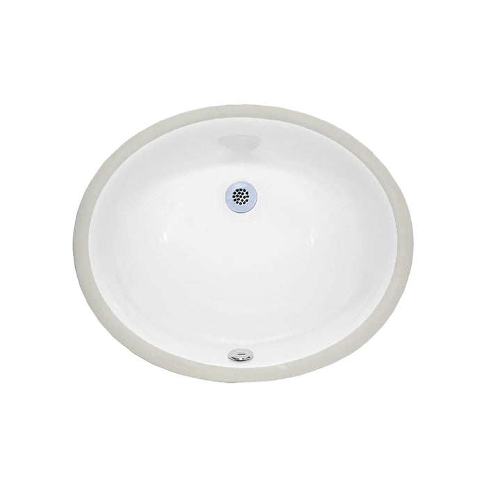 Undermount Sink - 18-inch Oval Vitreous China - White