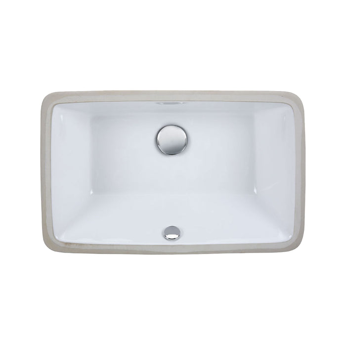 Undermount Sink - 21-inch Rectangular Vitreous China - White