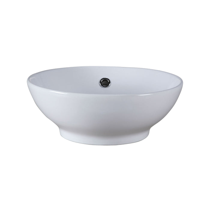 Vitreous China Round Vessel Sink - White