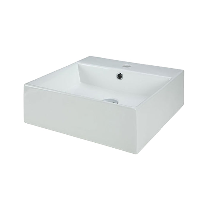 Vitreous China Square Vessel Sink - White