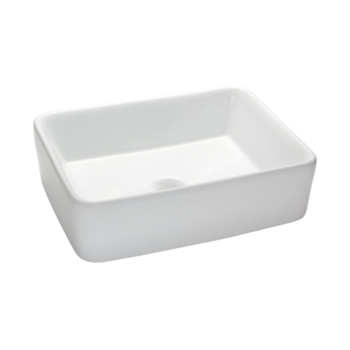 Vitreous China Rectangle Vessel Sink - White 18.75 inch