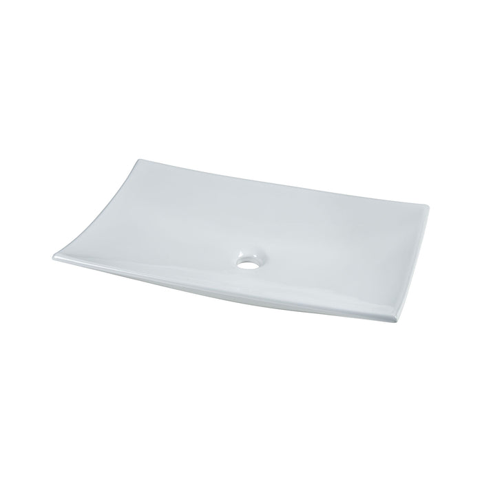 Fireclay Rectangle Vessel Sink - White 23.6 inch