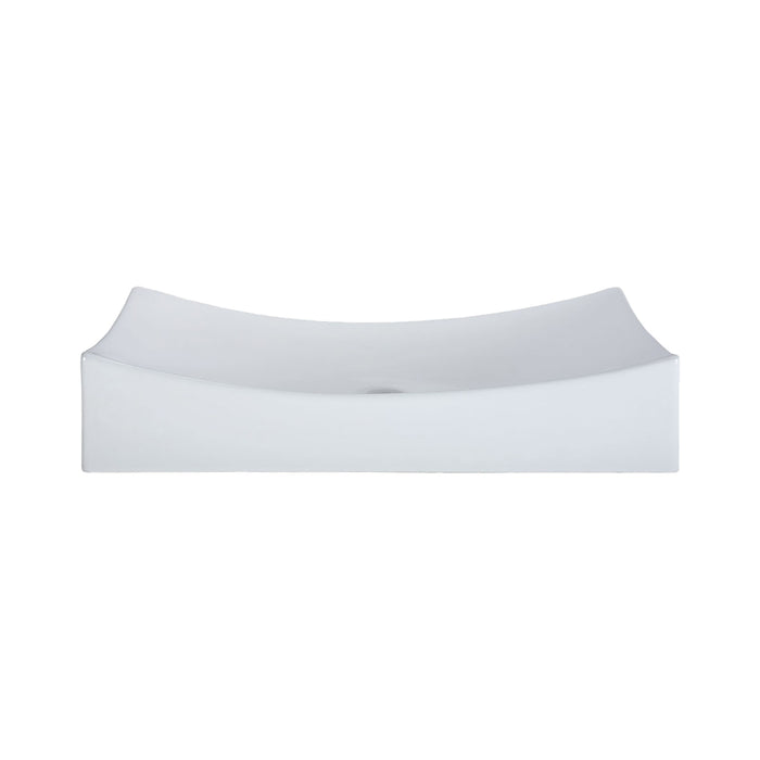 Vitreous China Rectangle Vessel Sink - White 26 inch