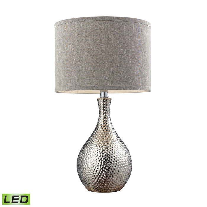 Hammered Chrome 21.5'' High 1-Light Table Lamp - Chrome