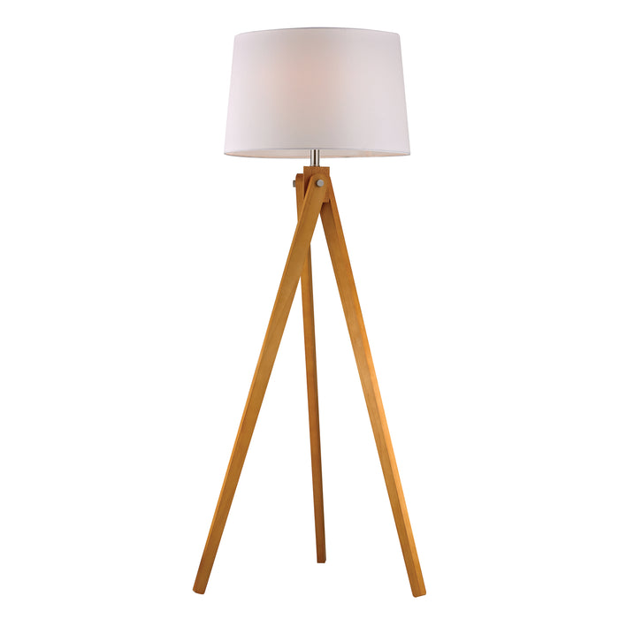 Wooden Tripod 63'' High 1-Light Floor Lamp - Natural