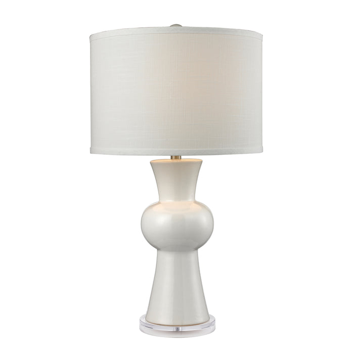 White Ceramic 28'' High 1-Light Table Lamp - Gloss White