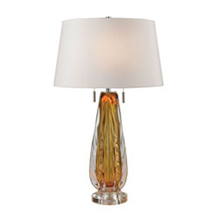 Modena Free Blown 26'' High 2-Light Table Lamp - Amber