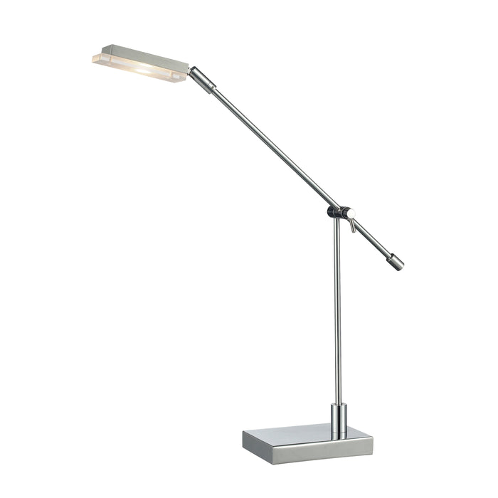 Bibliotheque 26'' High 1-Light Desk Lamp - Polished Chrome