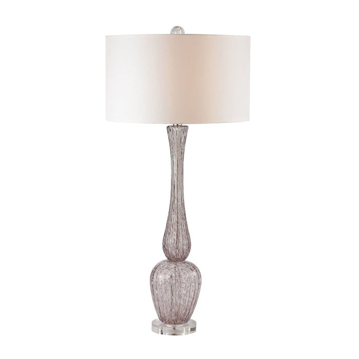 Swirl Glass Table Lamp in Light Purple