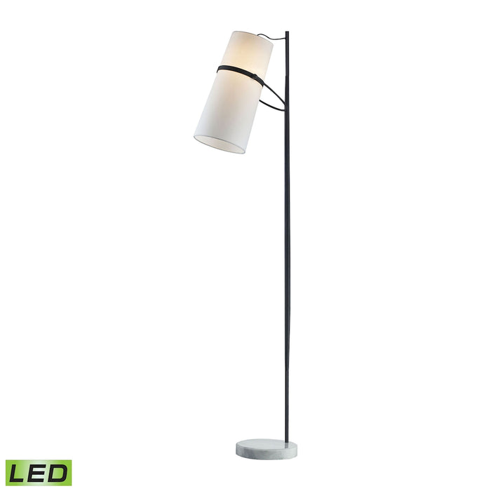 Banded Shade 70'' High 1-Light Floor Lamp - Matte Black