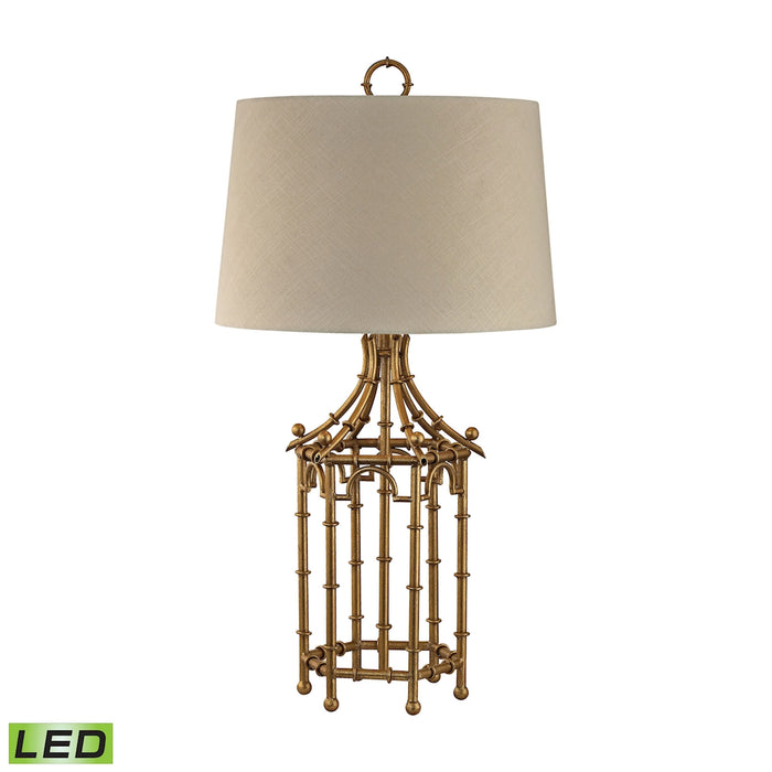 Bamboo Birdcage 32.25'' High 1-Light Table Lamp - Gold Leaf