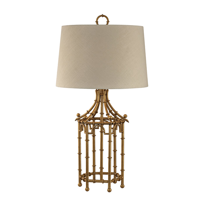 Bamboo Birdcage 32.25'' High 1-Light Table Lamp - Gold Leaf