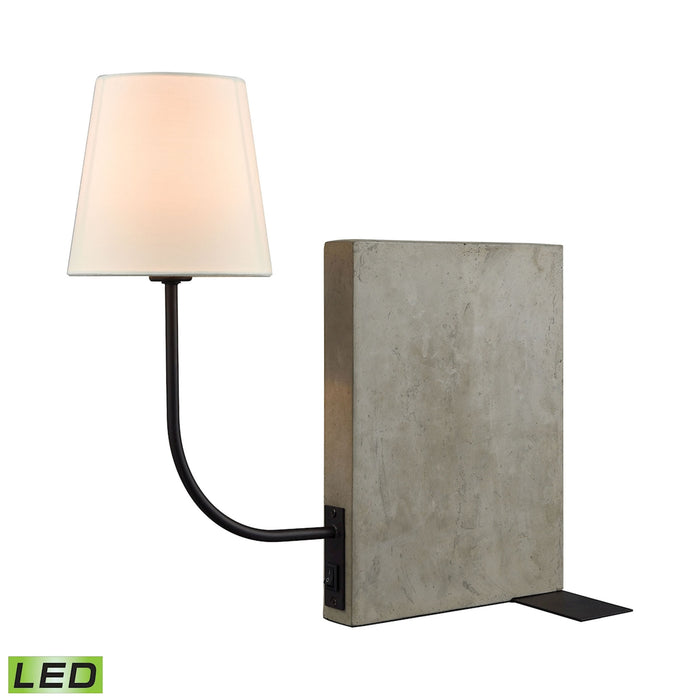 Sector 17'' High 1-Light Desk Lamp - Concrete