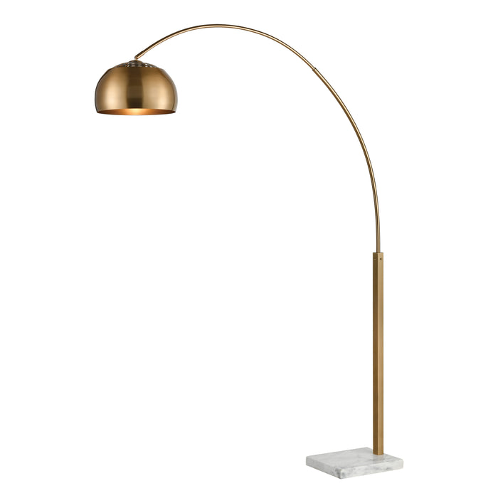 Solar Flair 77'' High 1-Light Floor Lamp - Aged Brass