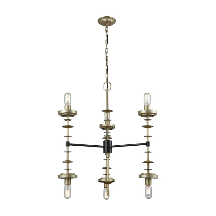 Orion 28'' Wide 6-Light Chandelier - Antique Gold Leaf