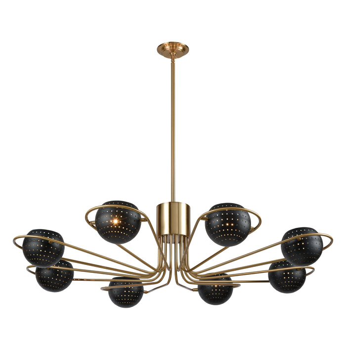 Scarab 47'' Wide 8-Light Chandelier - Aged Brass