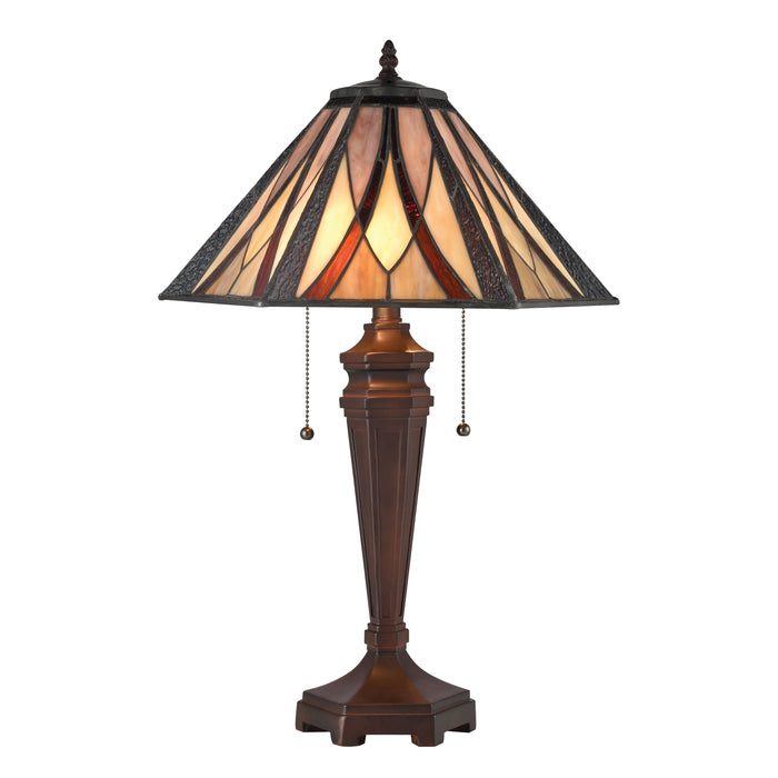 Foursquare 24'' High 2-Light Table Lamp - Tiffany Bronze