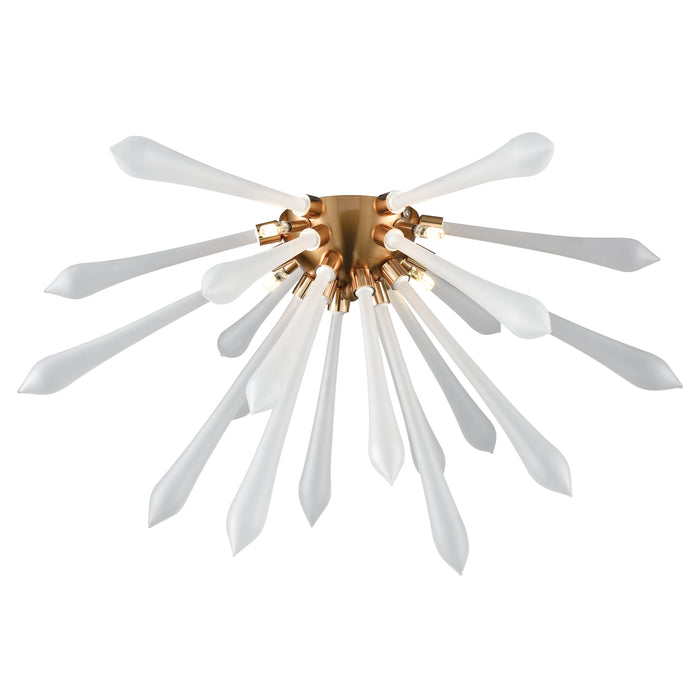 Spiritus 24'' Wide 4-Light Flush Mount - Aged Brass