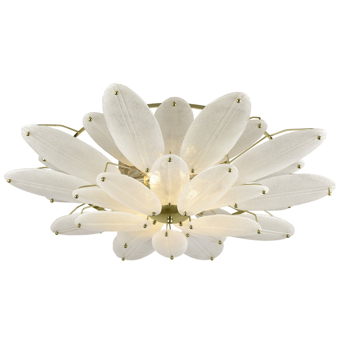 Hush 35.25'' Wide 4-Light Flush Mount - White