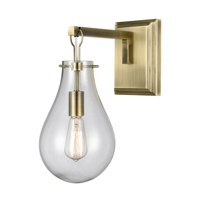 Teardrop 16'' High 1-Light Sconce - Brass