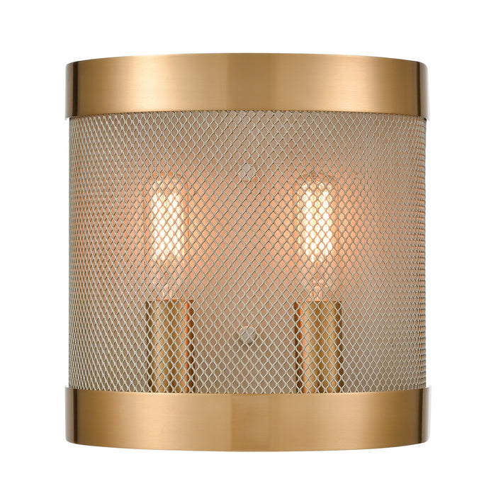 Line in the Sand 8'' High 2-Light Sconce - Satin Brass