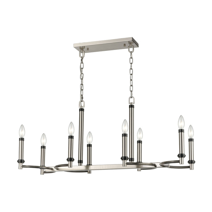 Sunsphere 36'' Wide 8-Light Chandelier - Satin Nickel