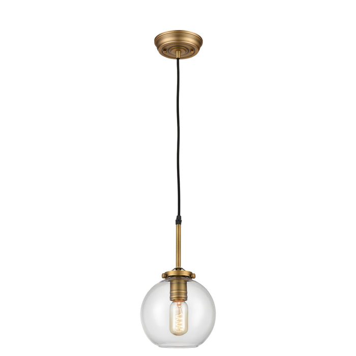 Mountain Creek 7'' Wide 1-Light Mini Pendant - Aged Brass