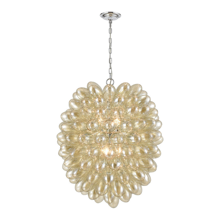 Bubble Up 26'' Wide 6-Light Chandelier - Chrome