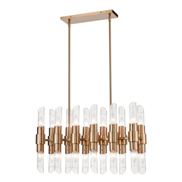 Carisbrooke 28.75'' Wide 24-Light Linear Chandelier - Burnished Brass