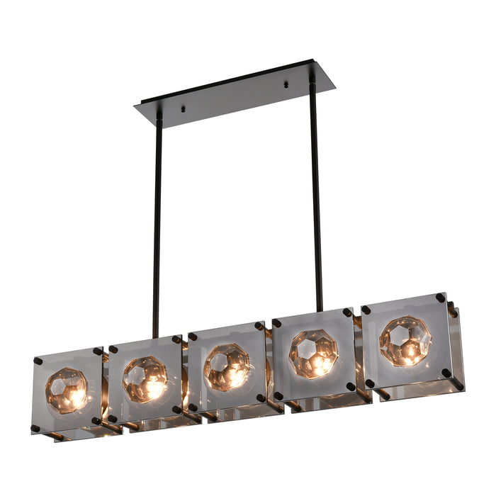 Brilliance 43'' Wide 5-Light Linear Chandelier - Oil Rubbed Bronze