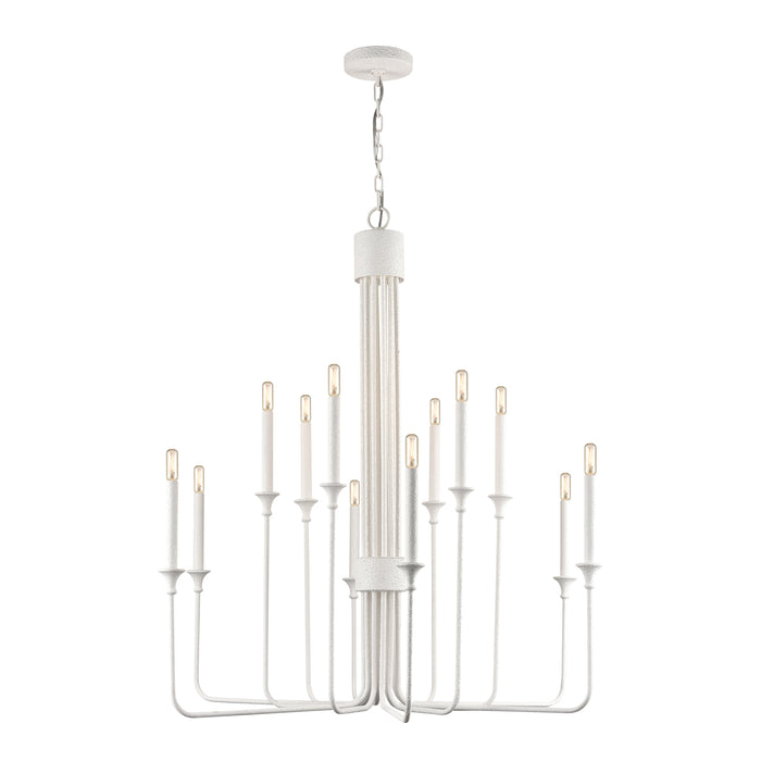 Edward 36'' Wide 12-Light Chandelier - Matte White