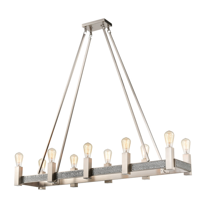 Impression 47'' Wide 10-Light Linear Chandelier - Satin Nickel